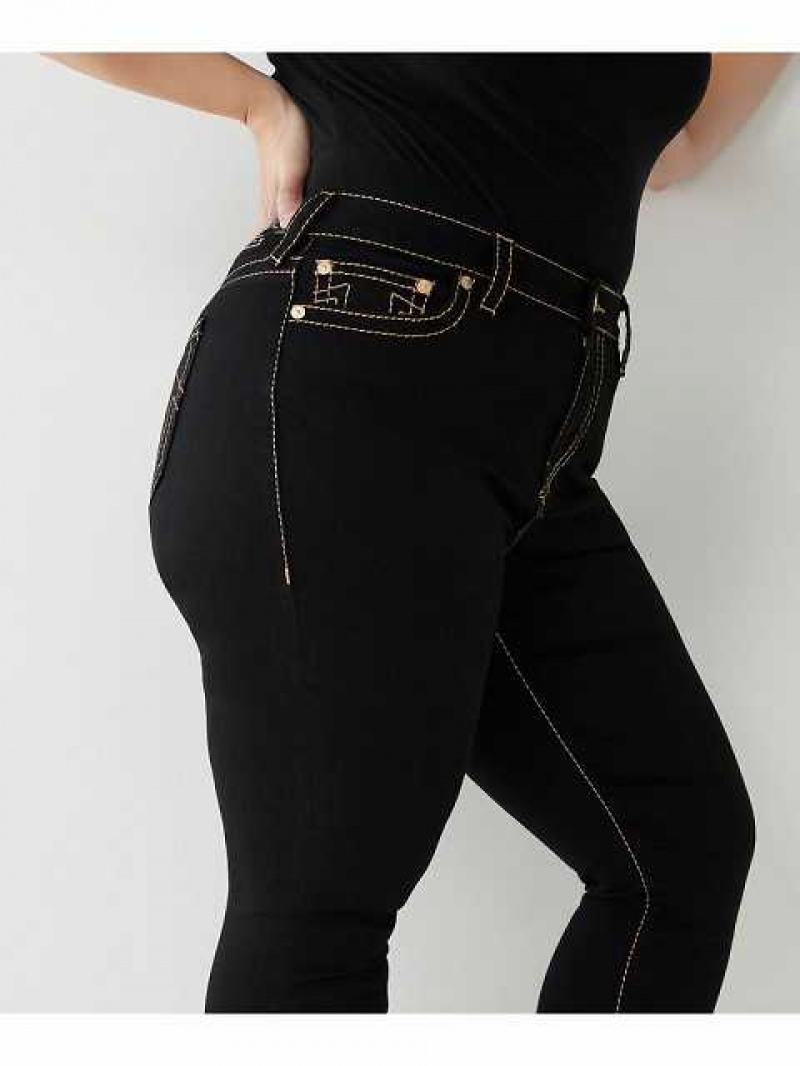 True Religion Jennie Big T Curvy Skinny Jeans Dam Svarta | KPA482156