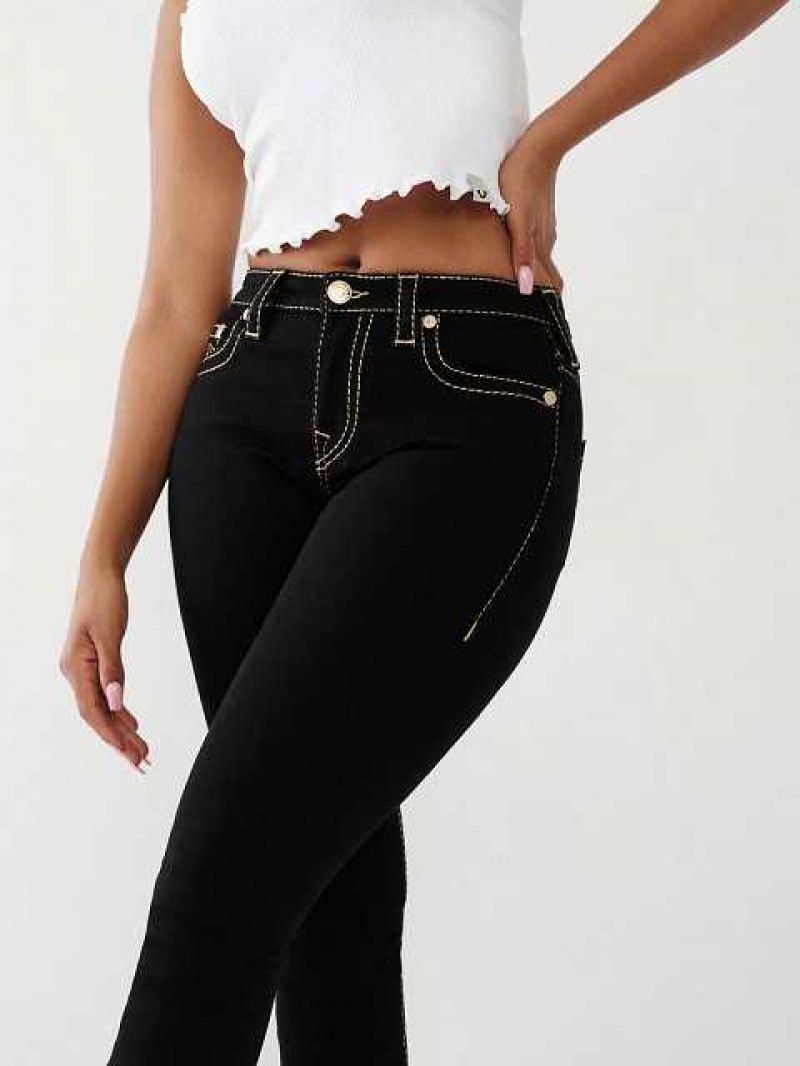 True Religion Jennie Big T Curvy Skinny Jeans Dam Svarta | KPA482156