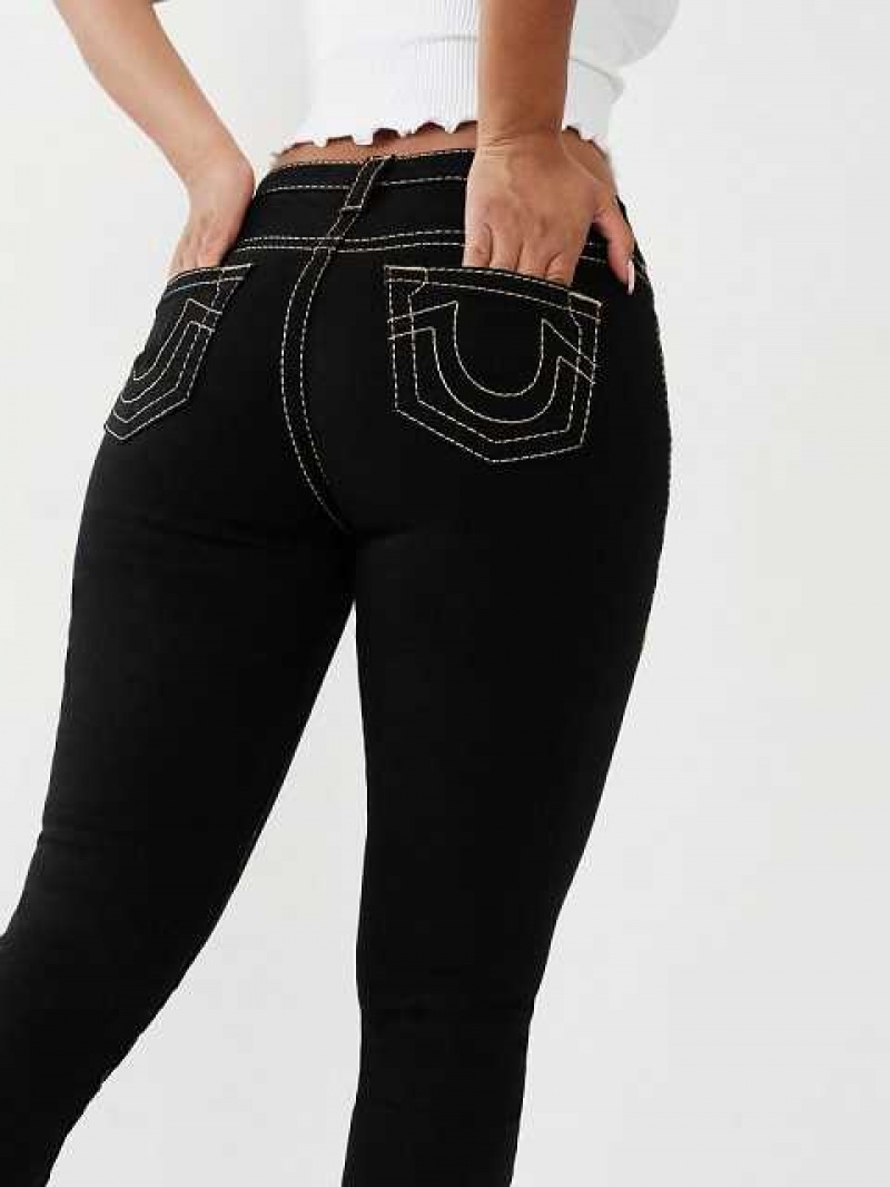 True Religion Jennie Big T Curvy Skinny Jeans Dam Svarta | KPA482156