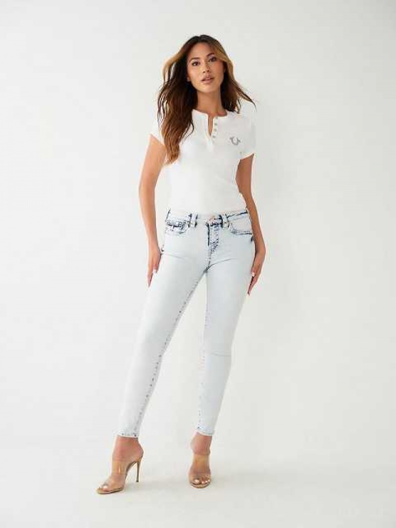 True Religion Jennie Big T Curvy Skinny Jeans Dam Ljustvätt | DBQ257481