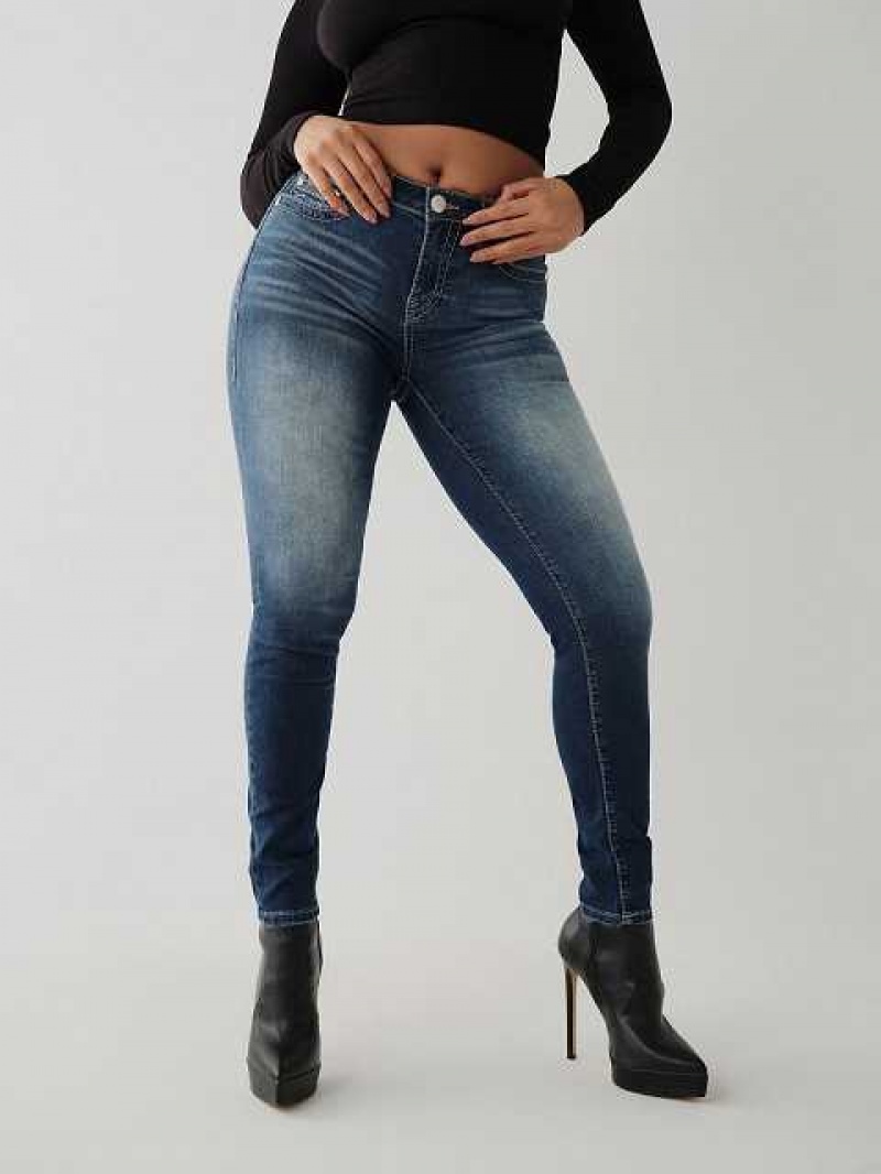 True Religion Jennie Big T Curvy Skinny Jeans Dam Blå | SKP948157