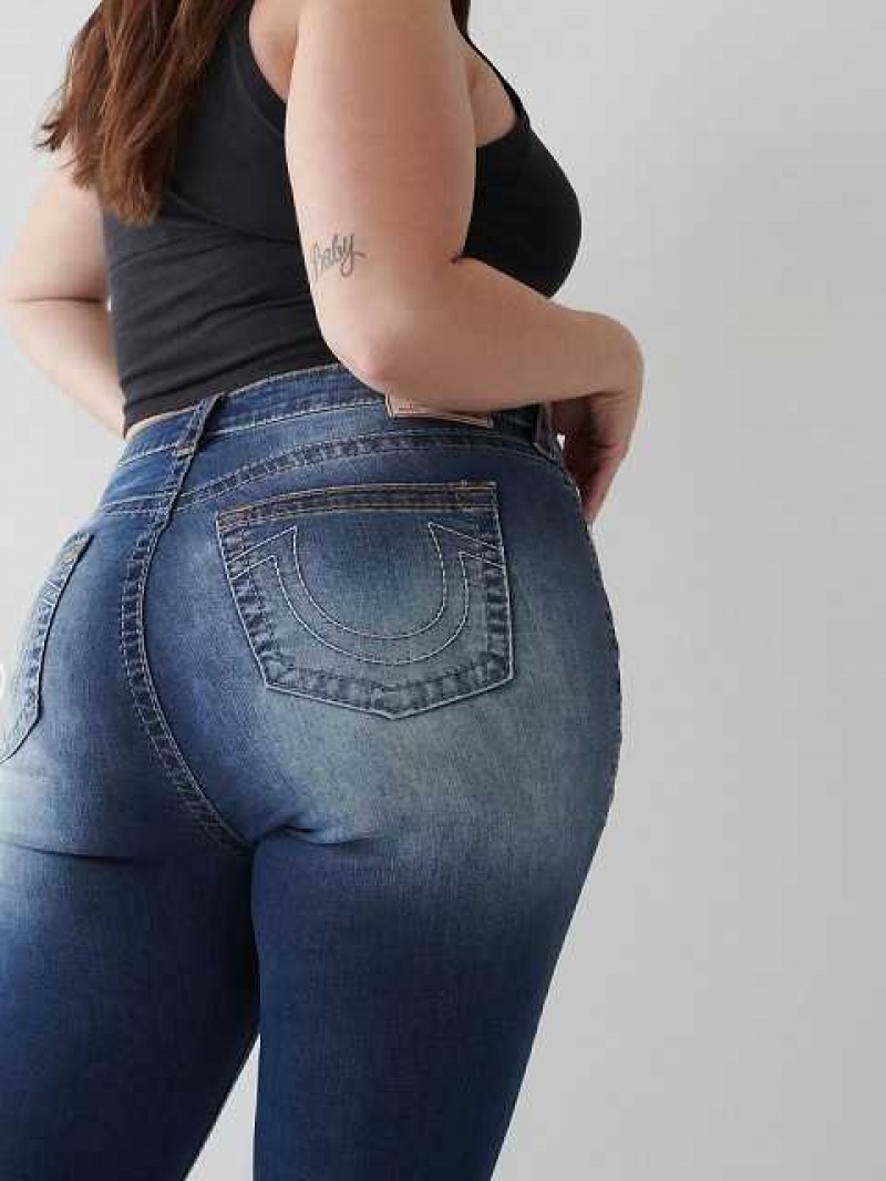 True Religion Jennie Big T Curvy Skinny Jeans Dam Blå | SKP948157