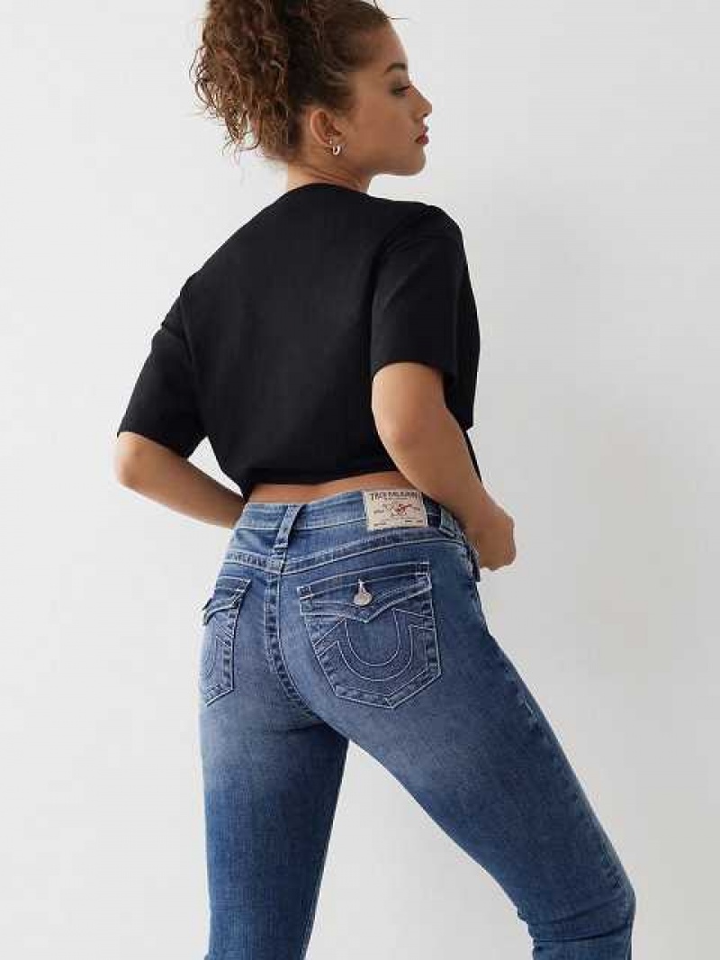 True Religion Jennie Curvy Crop Skinny Jeans Dam Tvätt | EOY795608