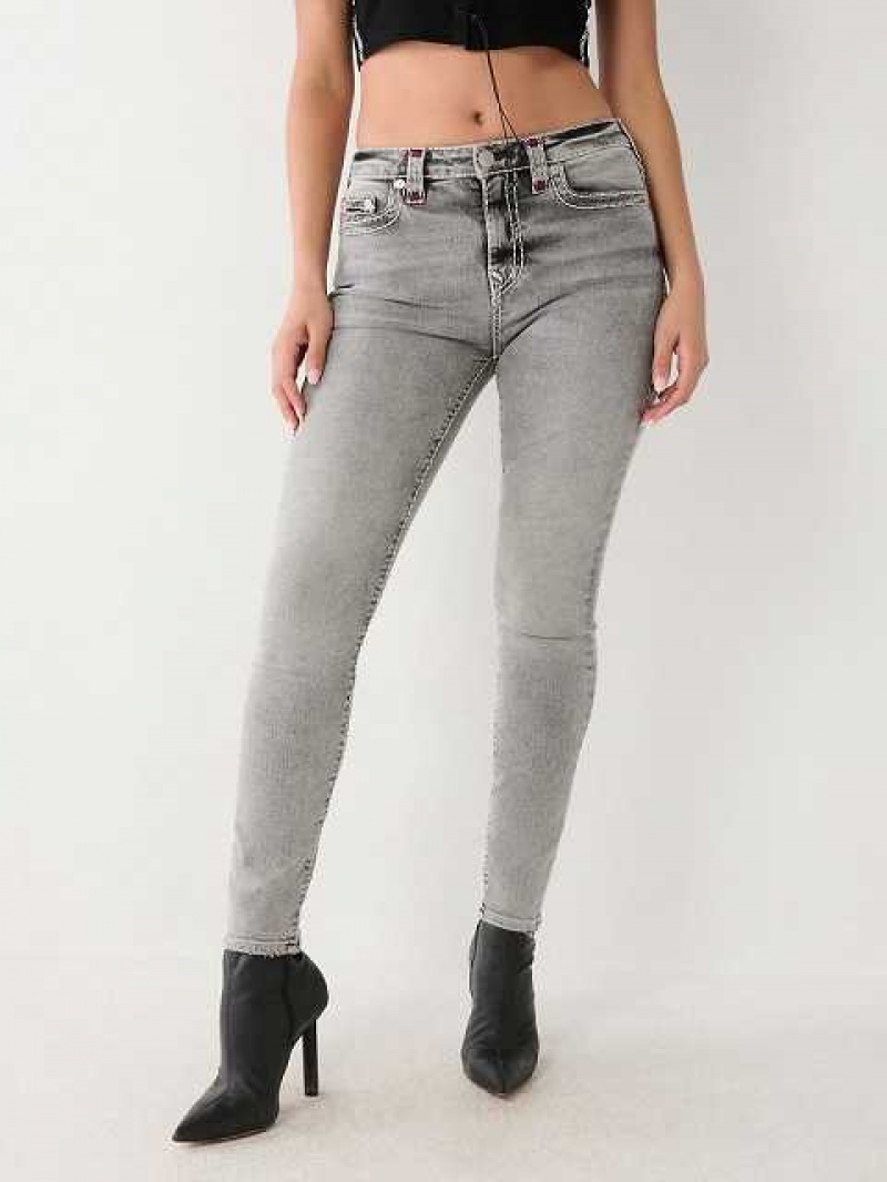 True Religion Jennie High Rise Skinny Jeans Dam Mörkgrå | EHD372051