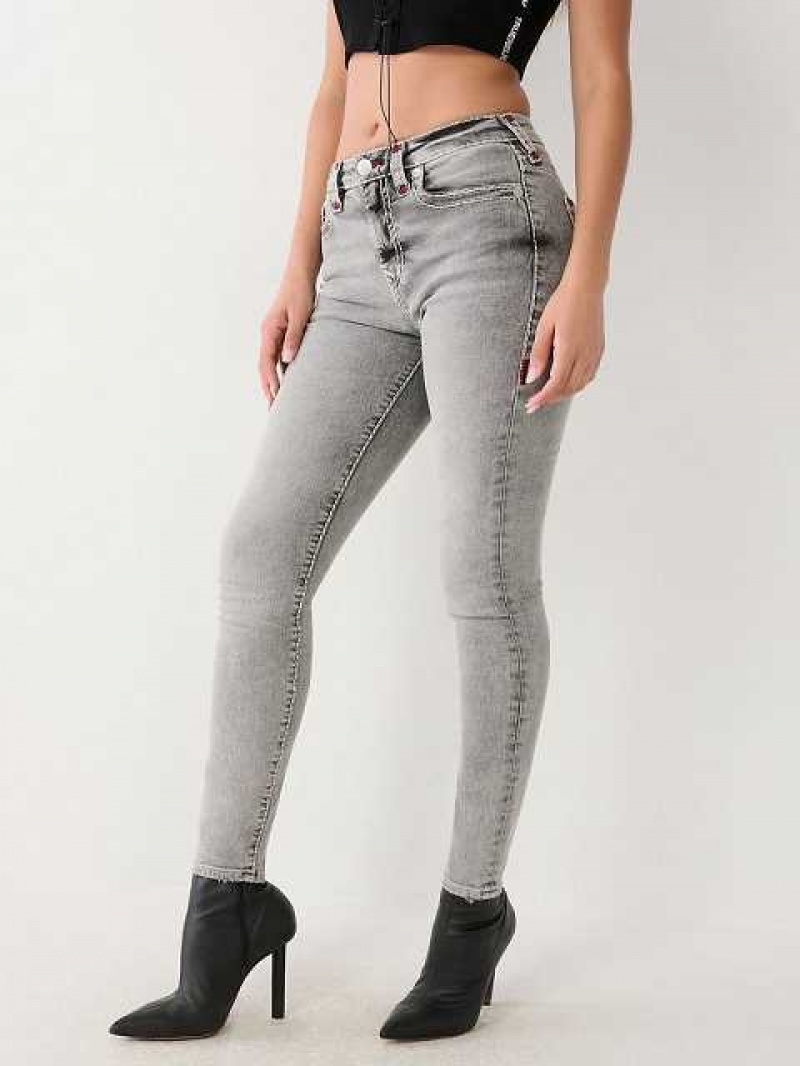 True Religion Jennie High Rise Skinny Jeans Dam Mörkgrå | EHD372051