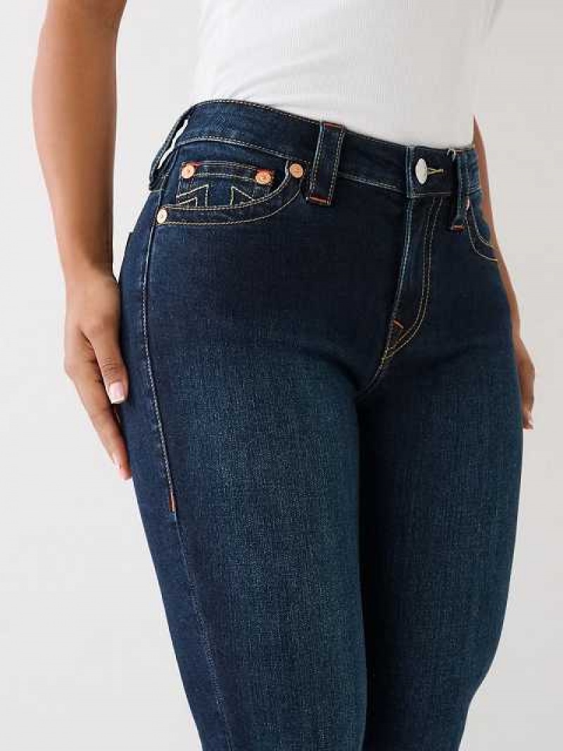 True Religion Jennie Mid Rise Curvy Skinny Jeans Dam Mörktvätt | LCD401865