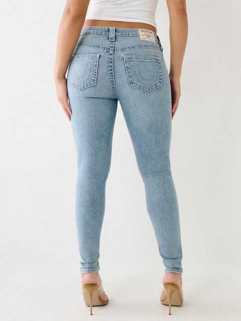 True Religion Jennie Mid Rise Curvy Skinny Jeans Dam Blå | XBC964821