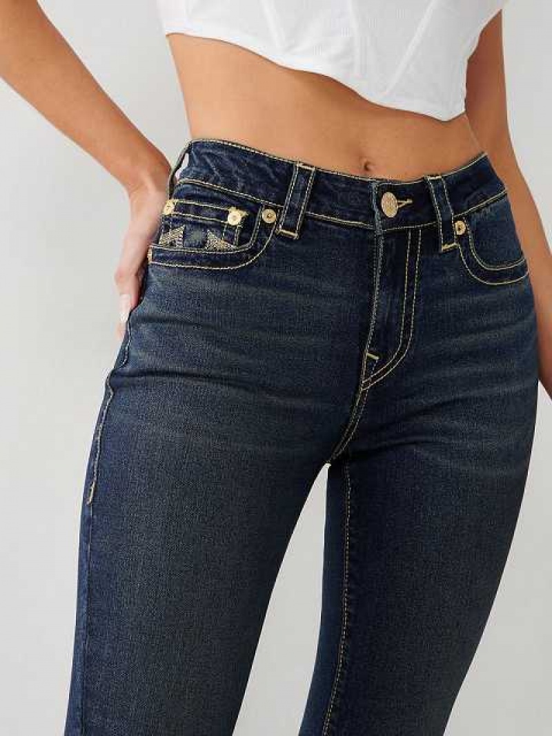 True Religion Jennie Mid Rise Curvy Skinny Jeans Dam Aizome | ZFG384256