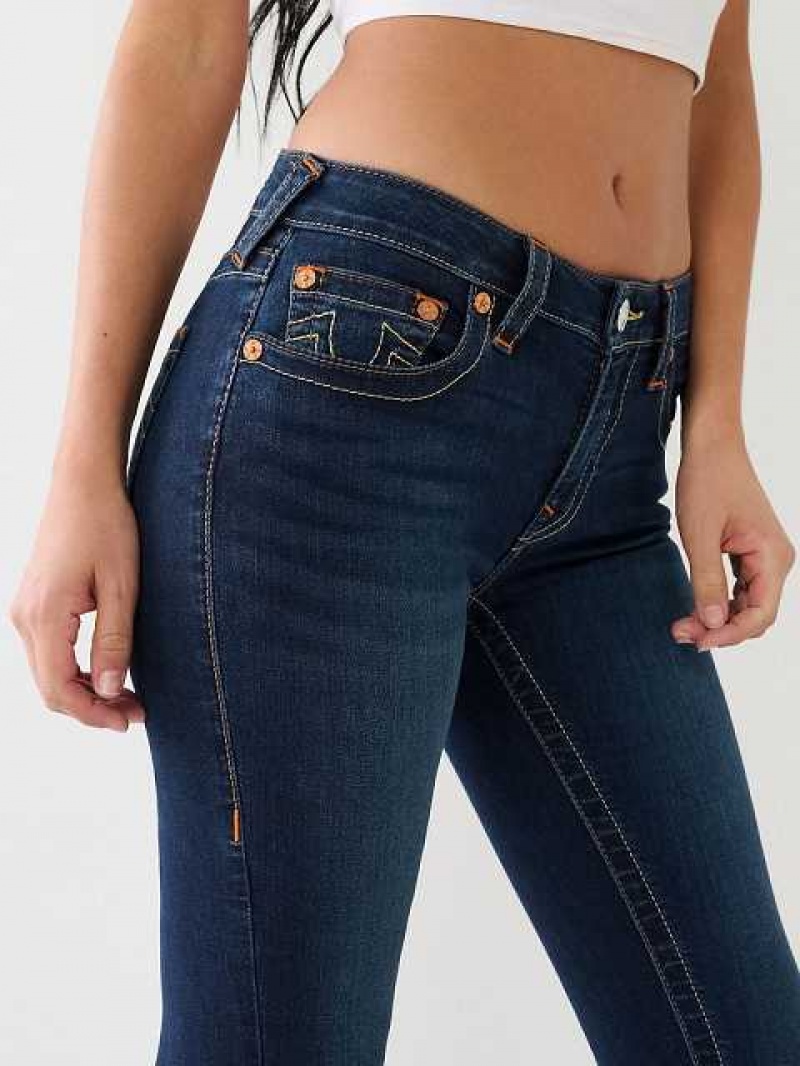 True Religion Jennie Mid Rise Curvy Skinny Jeans Dam Blå | FMH821739