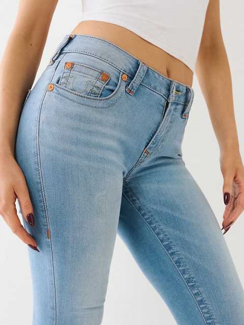 True Religion Jennie Mid Rise Curvy Skinny Jeans Dam Blå Ljus | ZCW259861