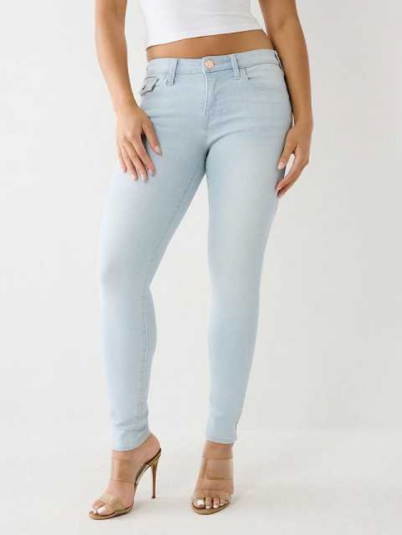 True Religion Jennie Mid Rise Curvy Skinny Jeans Dam Ljusblå | FHG958234