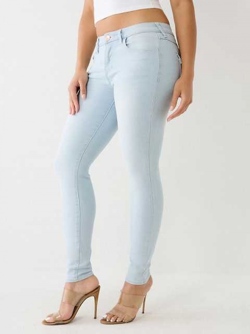 True Religion Jennie Mid Rise Curvy Skinny Jeans Dam Ljusblå | FHG958234