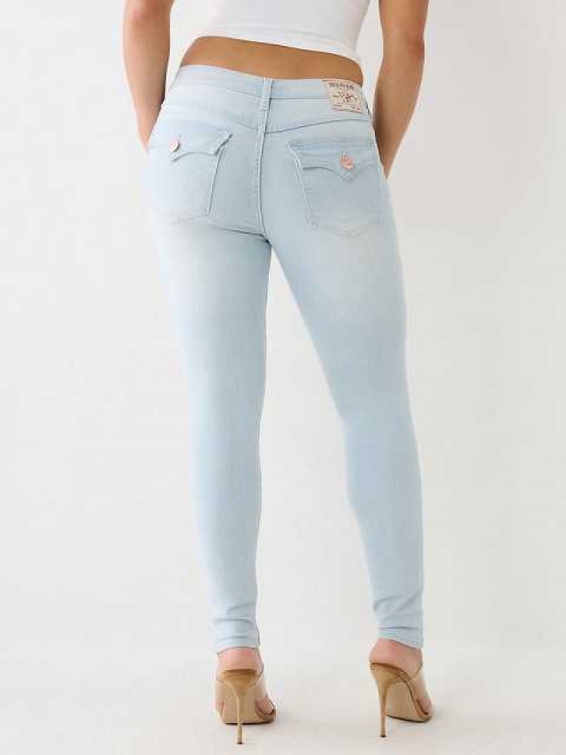 True Religion Jennie Mid Rise Curvy Skinny Jeans Dam Ljusblå | FHG958234