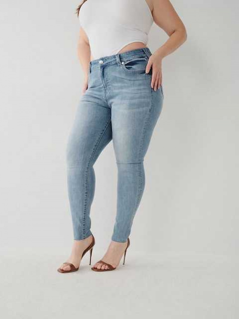 True Religion Jennie Mid Rise Curvy Skinny Jeans Dam Ljusturkos | LPS043571