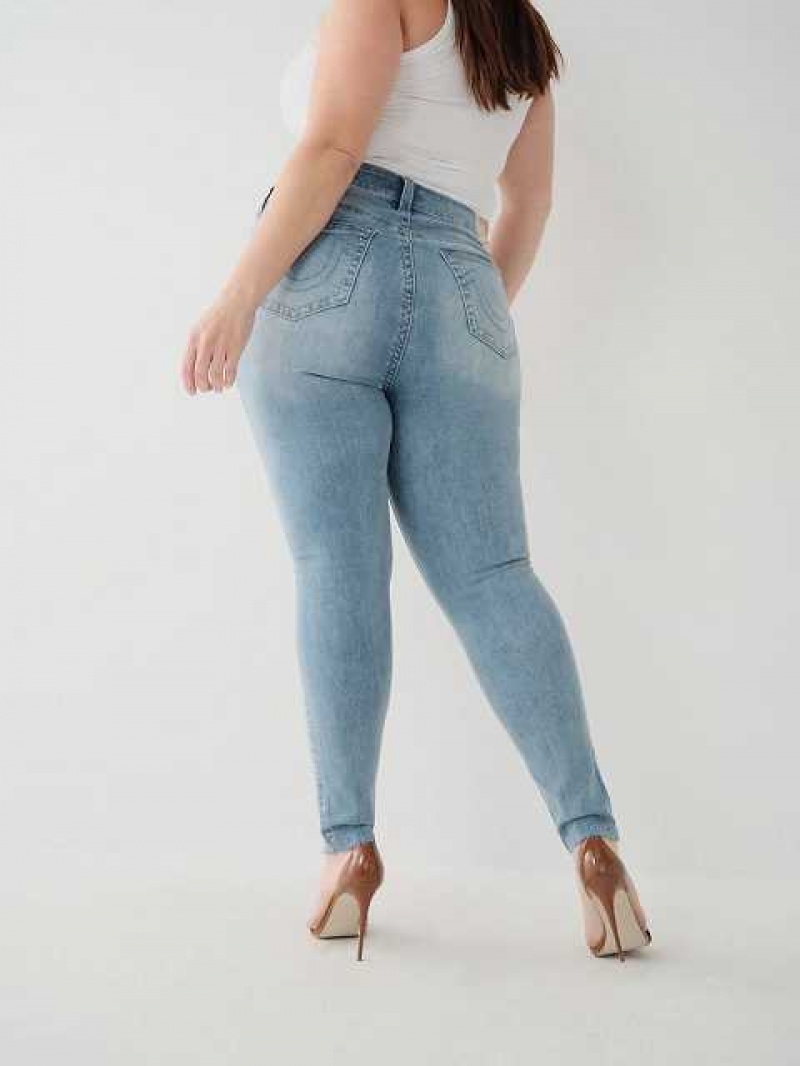 True Religion Jennie Mid Rise Curvy Skinny Jeans Dam Ljusturkos | LPS043571