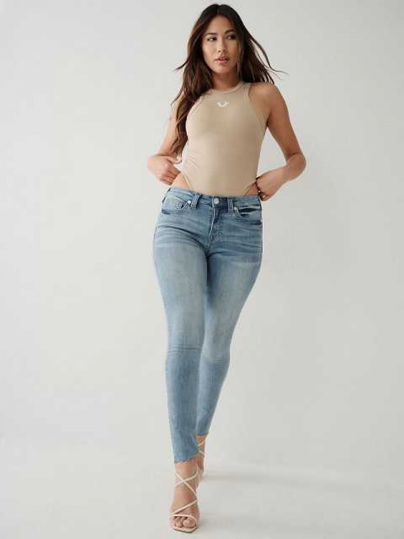 True Religion Jennie Mid Rise Curvy Skinny Jeans Dam Ljusturkos | LPS043571