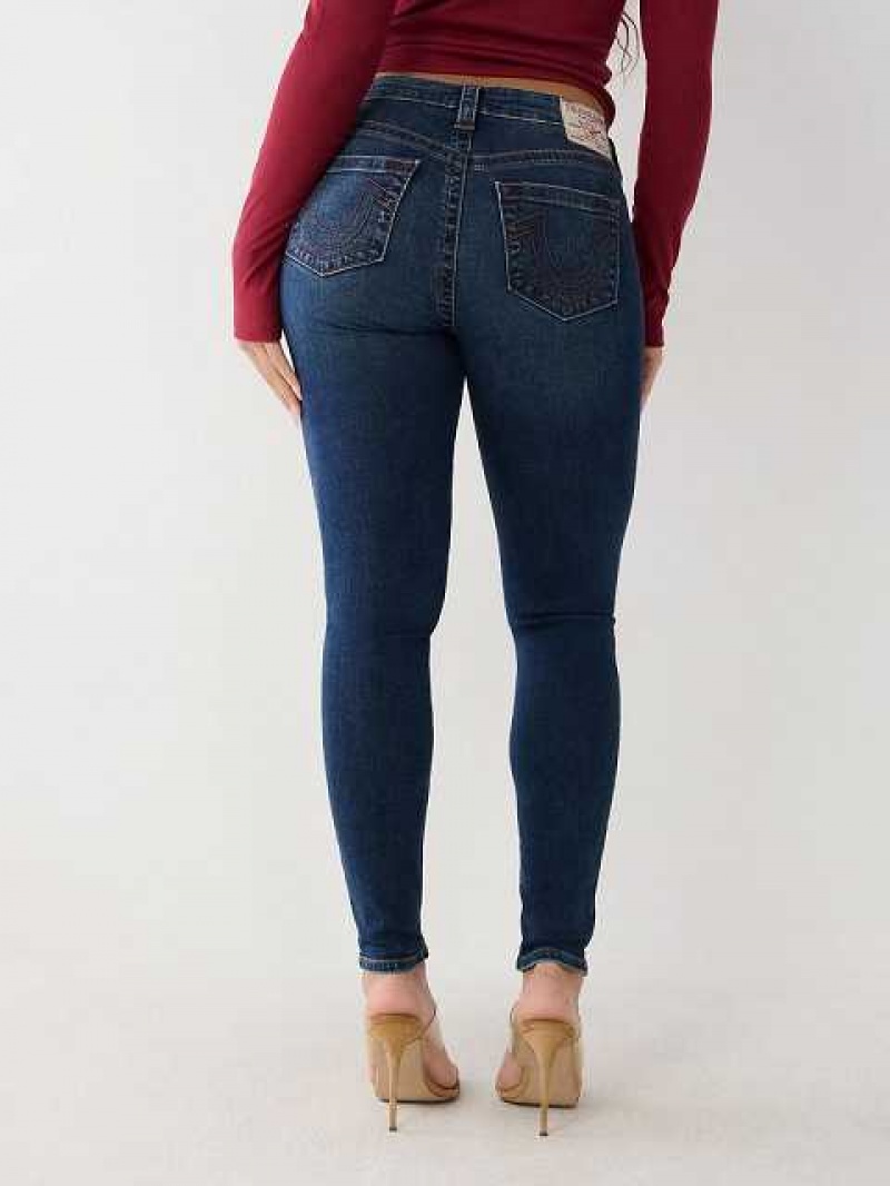 True Religion Jennie Mid Rise Curvy Skinny Jeans Dam Mörktvätt | WQI084513