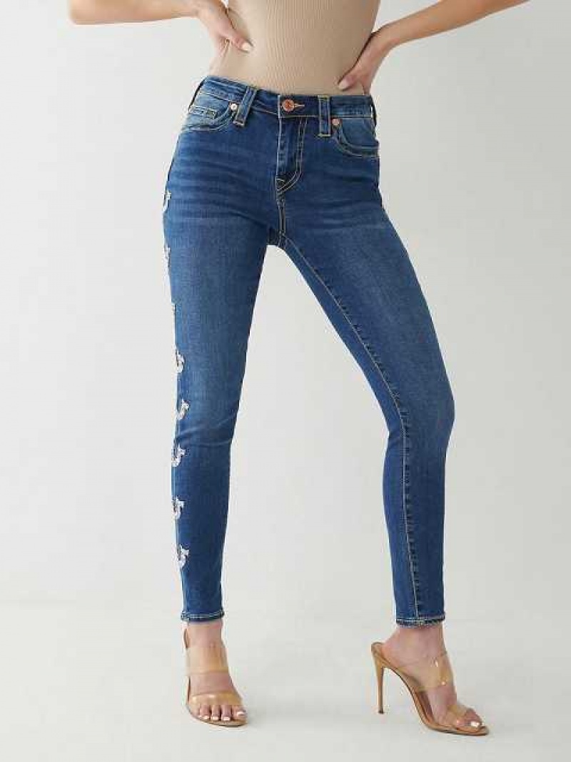 True Religion Jennie Mid Rise Curvy Skinny Jeans Dam Tvätt | WPK657948