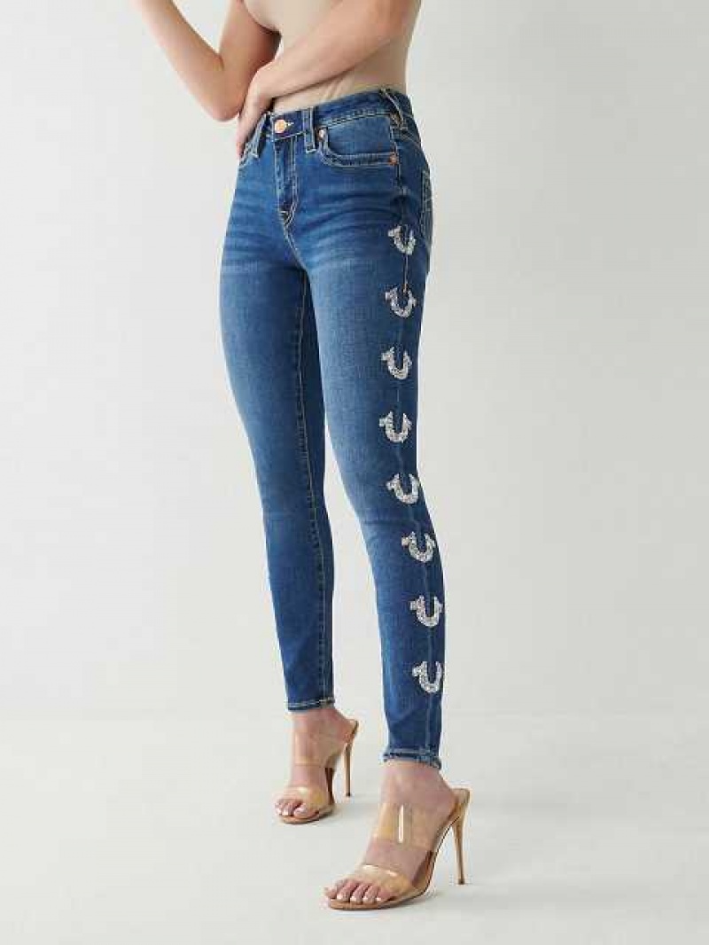 True Religion Jennie Mid Rise Curvy Skinny Jeans Dam Tvätt | WPK657948