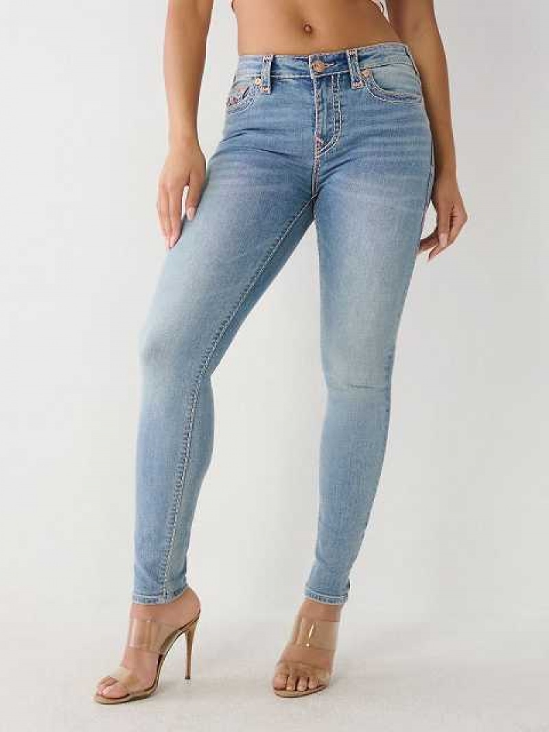 True Religion Jennie Skinny Jeans Dam Blå | VQB041928