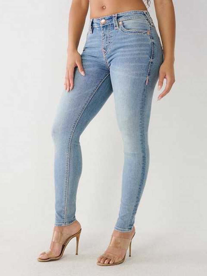 True Religion Jennie Skinny Jeans Dam Blå | VQB041928