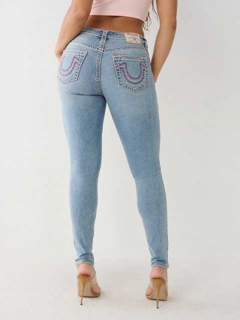 True Religion Jennie Skinny Jeans Dam Blå | VQB041928