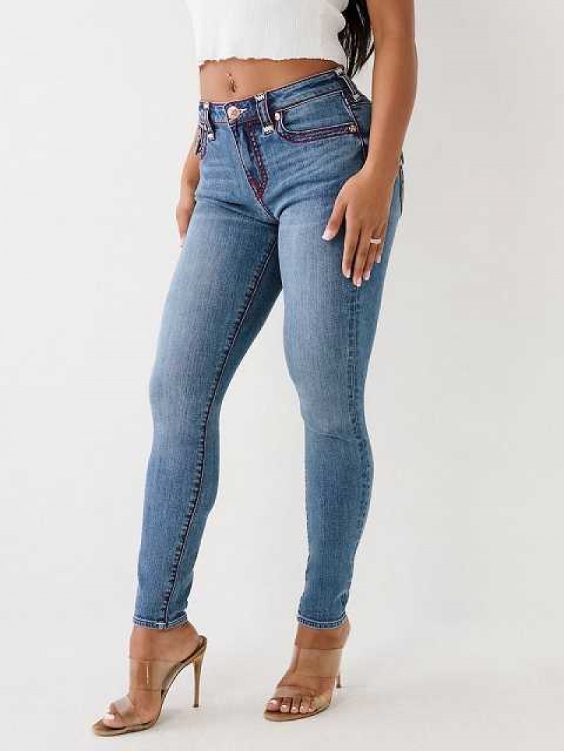 True Religion Jennie Skinny Jeans Dam Blå | OTX356814