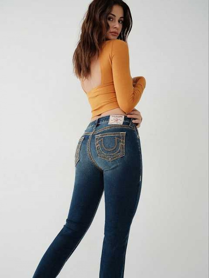 True Religion Jennie Super Q Curvy Skinny Jeans Dam Mörkblå | HUZ321798