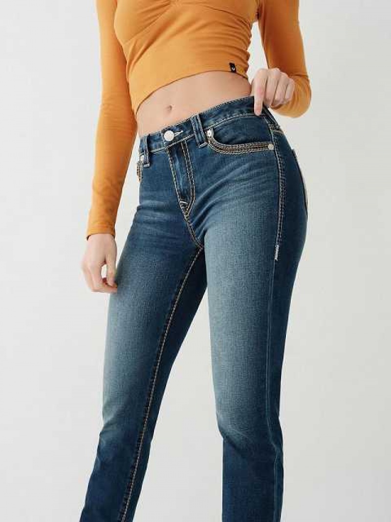 True Religion Jennie Super Q Curvy Skinny Jeans Dam Mörkblå | HUZ321798