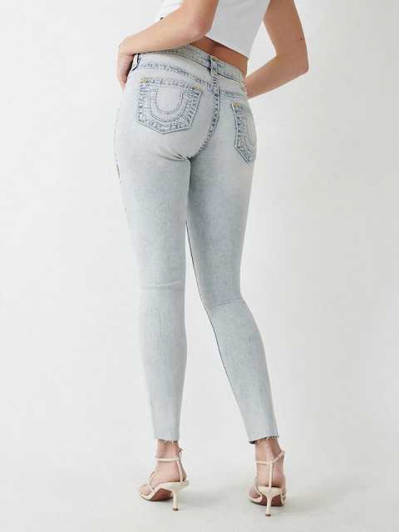 True Religion Jennie Super T Curvy Skinny Jeans Dam Ljusblå | UEW052867