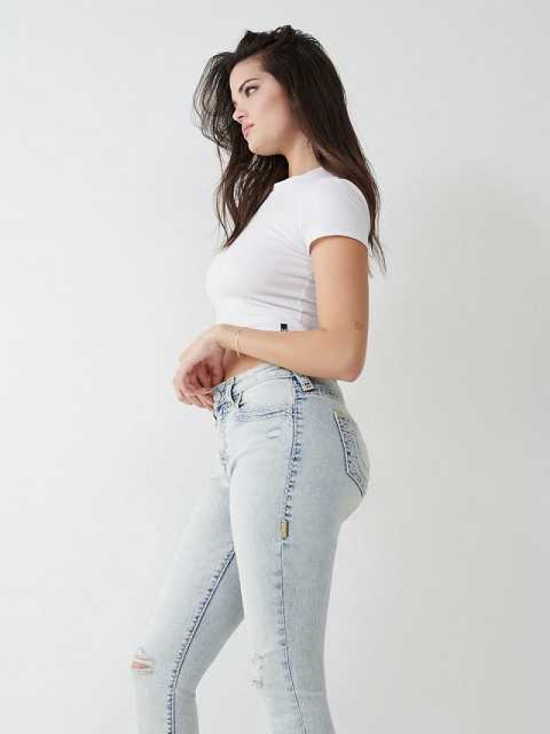 True Religion Jennie Super T Curvy Skinny Jeans Dam Ljusblå | UEW052867