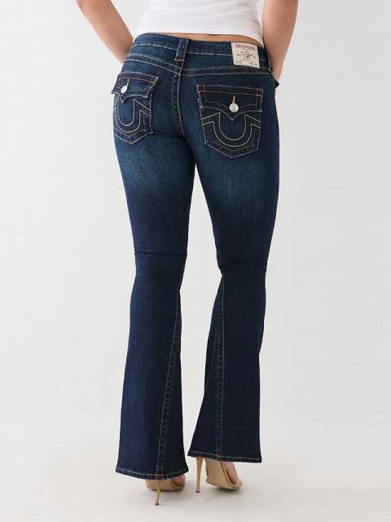 True Religion Joey Low Rise Utsvängda Jeans Dam Mörktvätt | CQW071549