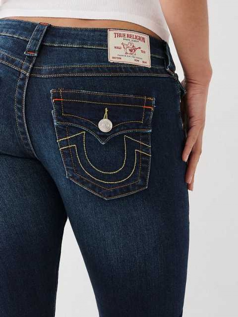 True Religion Joey Low Rise Utsvängda Jeans Dam Mörktvätt | CQW071549