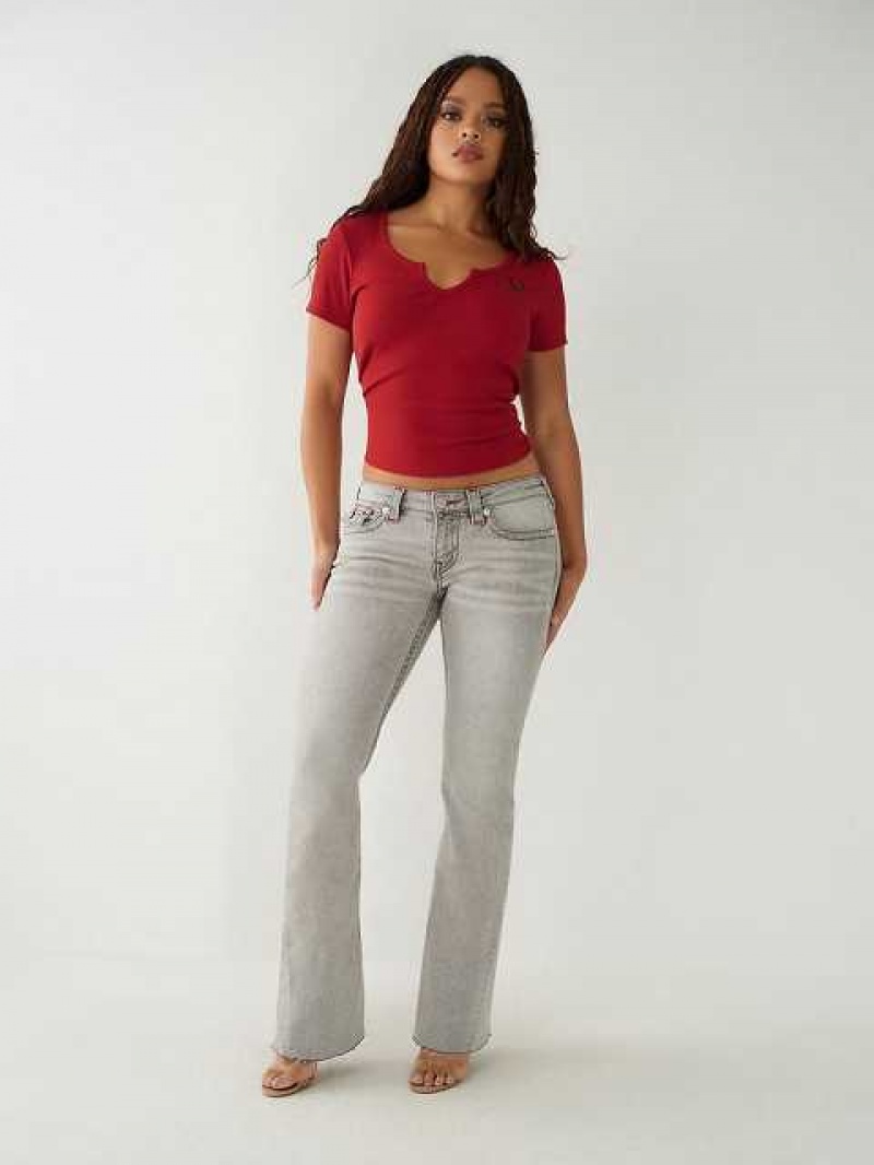 True Religion Joey Low Rise Utsvängda Jeans Dam Cosmic Dust | ITA213986