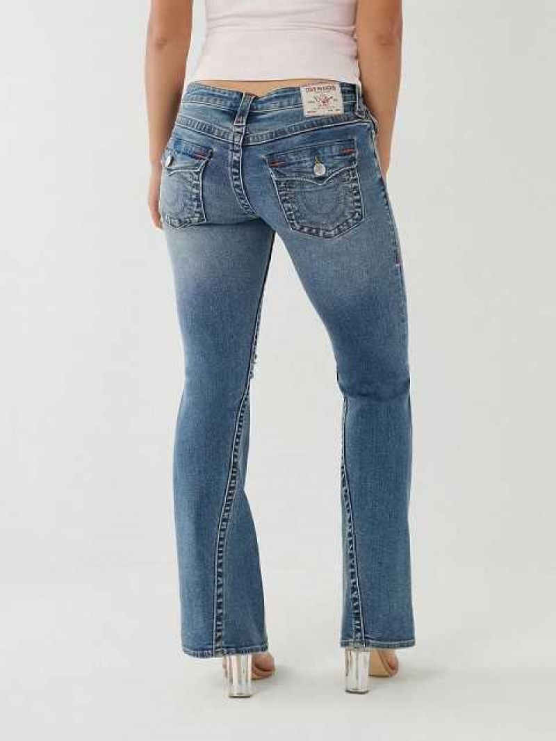 True Religion Joey Low Rise Utsvängda Jeans Dam Ljustvätt | DES178504