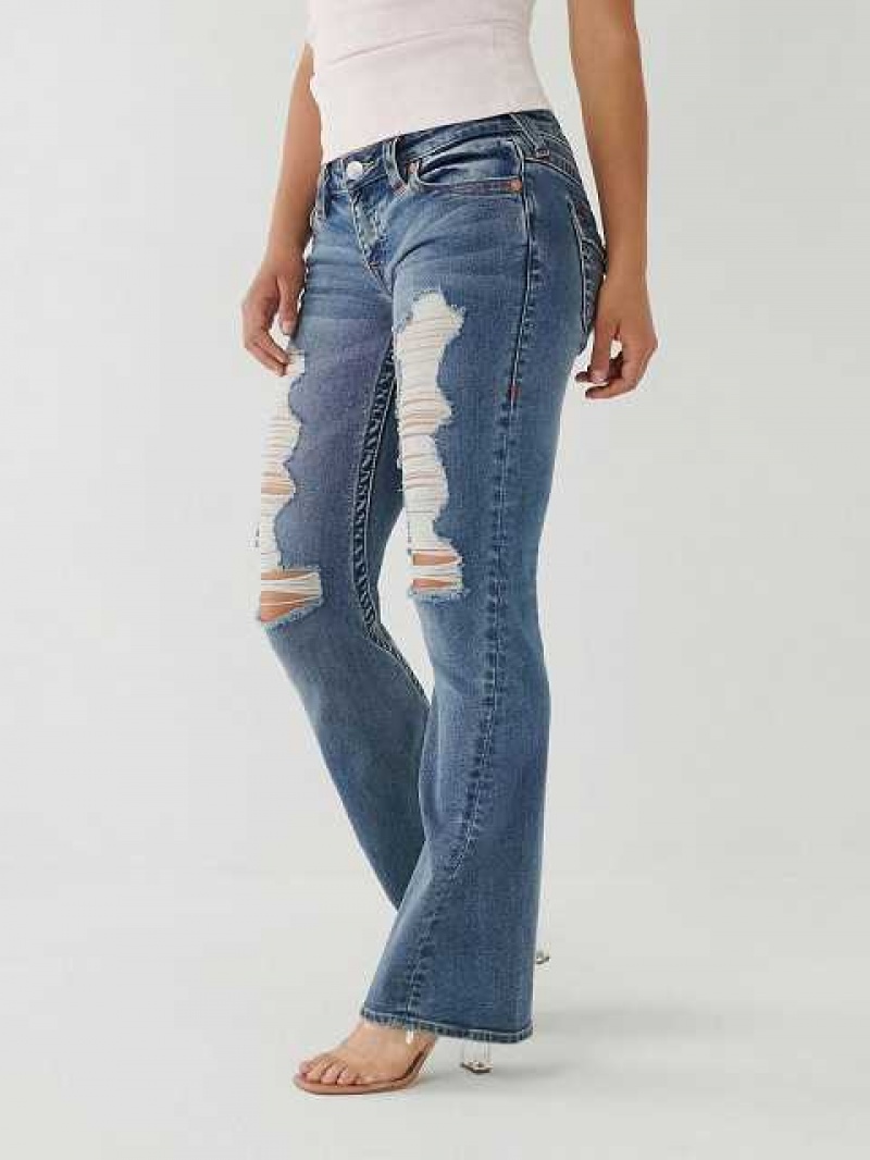 True Religion Joey Low Rise Utsvängda Jeans Dam Ljustvätt | DES178504