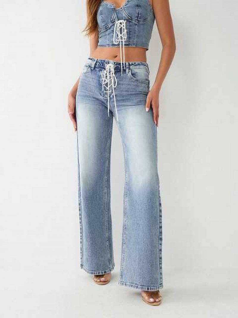 True Religion Leila High Rise Spets Up Bootcut Jeans Dam Tvätt | RTW862170