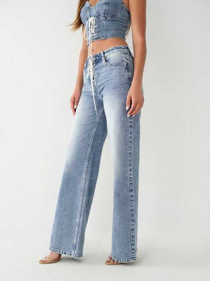 True Religion Leila High Rise Spets Up Bootcut Jeans Dam Tvätt | RTW862170