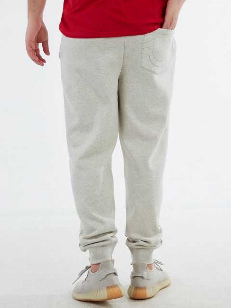 True Religion Logo Joggingbyxor Herr Beige | JSM285103