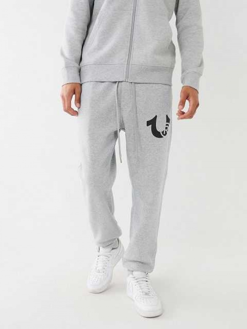 True Religion Logo Joggingbyxor Herr Grå | RKX917328