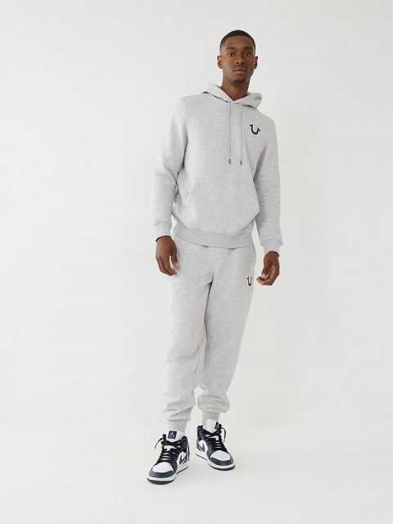 True Religion Logo Joggingbyxor Herr Grå | MPA867495