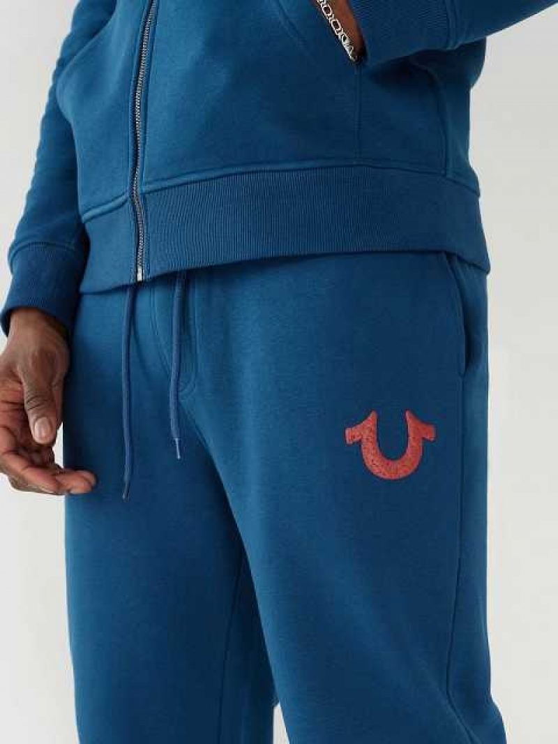 True Religion Logo Joggingbyxor Herr Marinblå | KPR031869