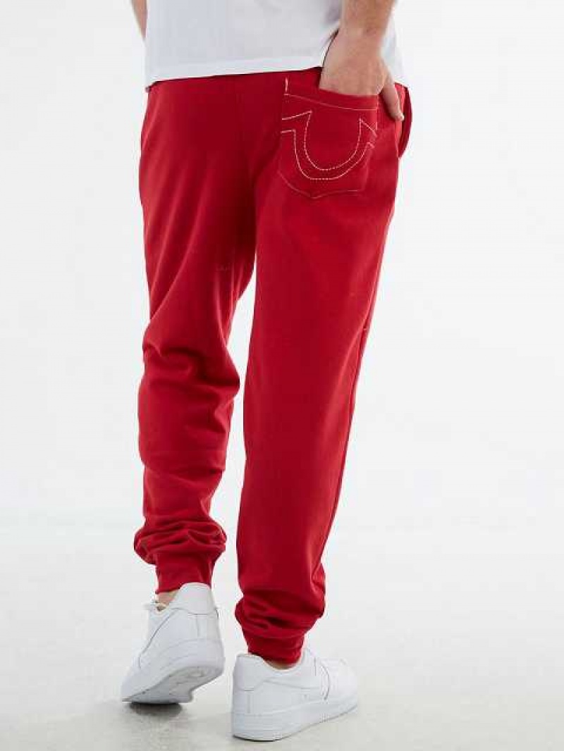 True Religion Logo Joggingbyxor Herr Röda | WVN094385