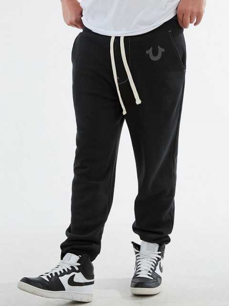 True Religion Logo Joggingbyxor Herr Svarta | SDC968157