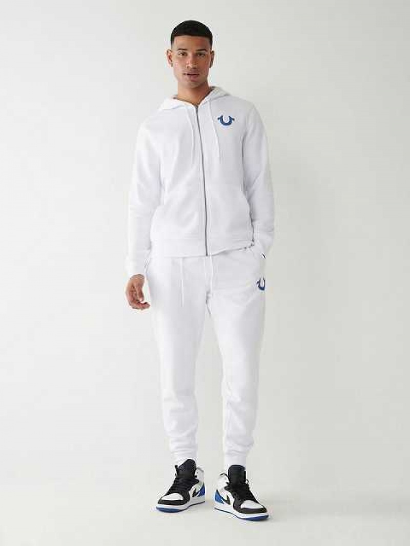 True Religion Logo Joggingbyxor Herr Vita | AMN529386