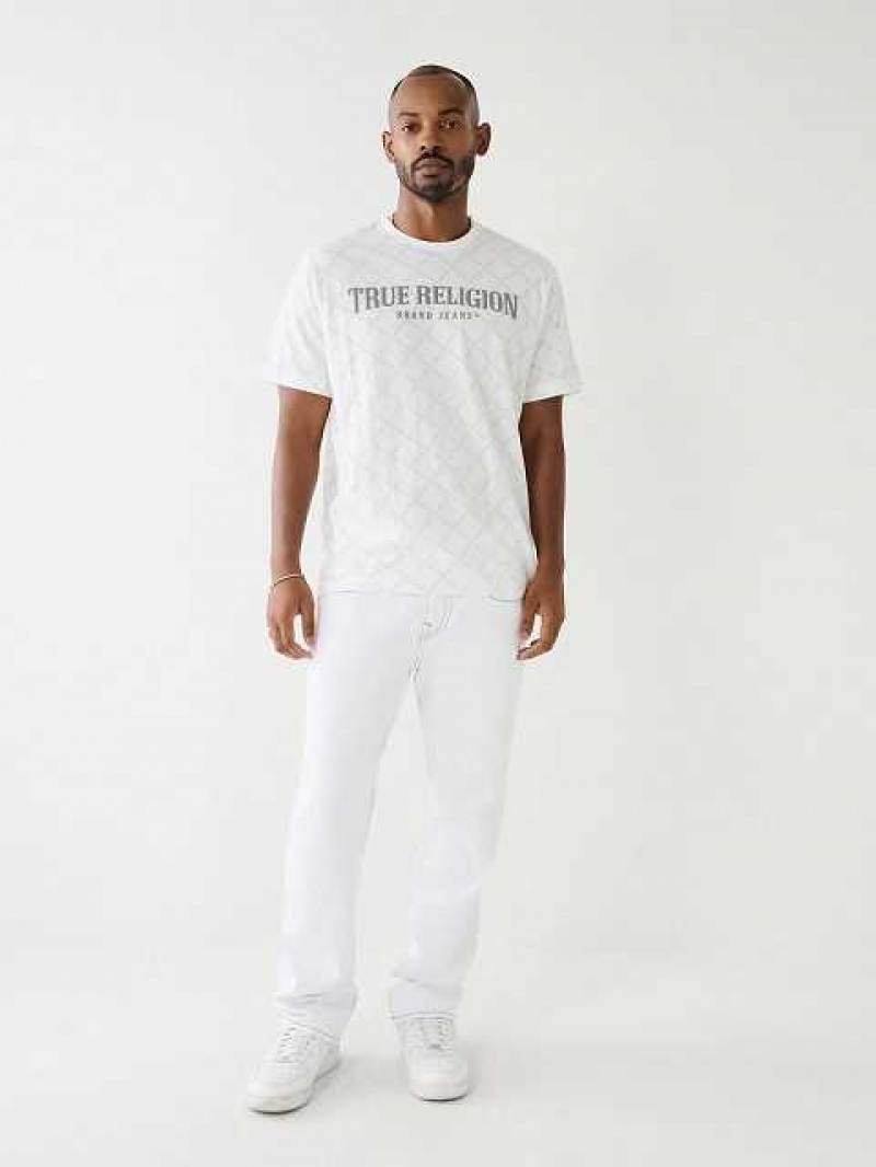 True Religion Logo Monogram T-shirt Herr Vita | RWS578641