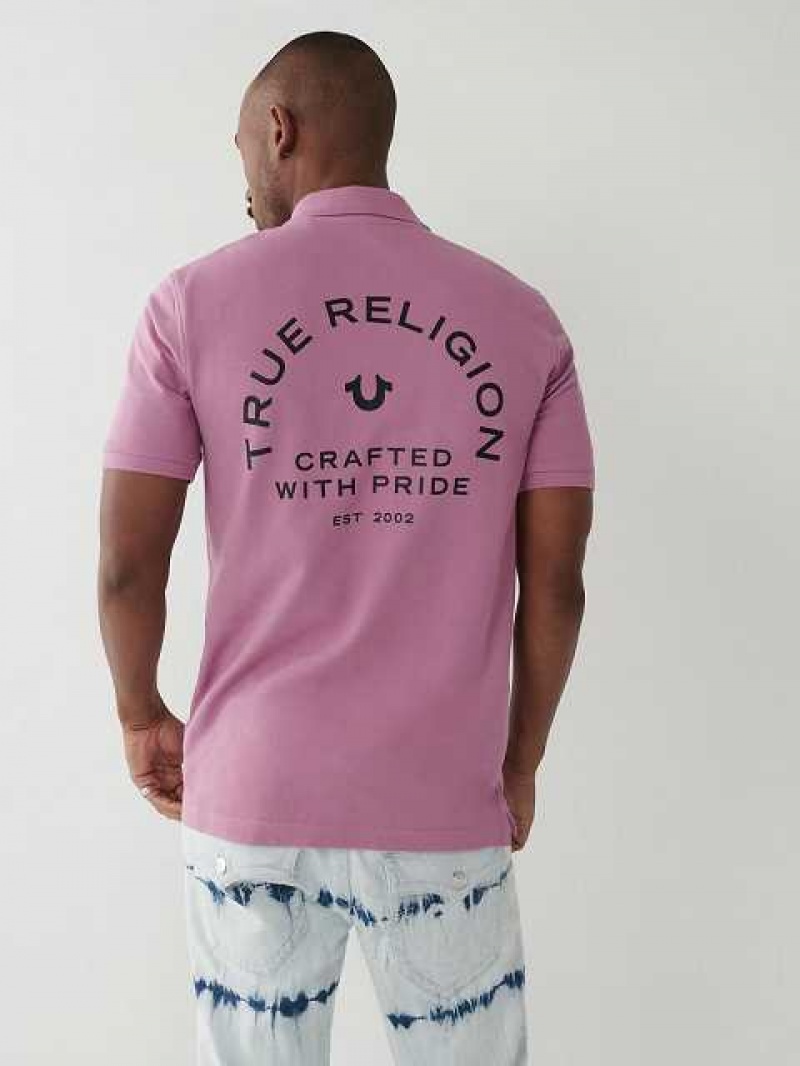 True Religion Logo Polotröja Herr Rosa | KWI984560