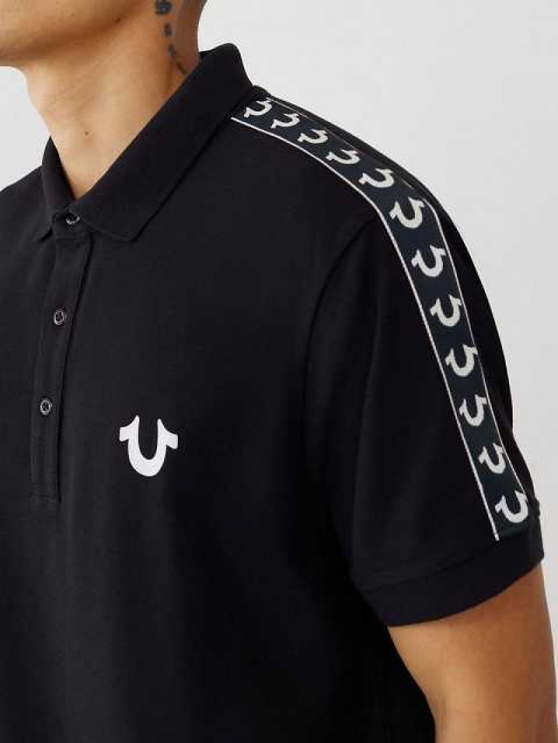 True Religion Logo Polotröja Herr Svarta | EKO657982