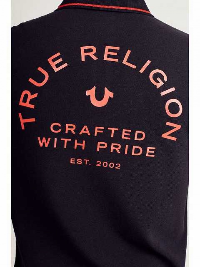 True Religion Logo Polotröja Herr Svarta | ROK872431