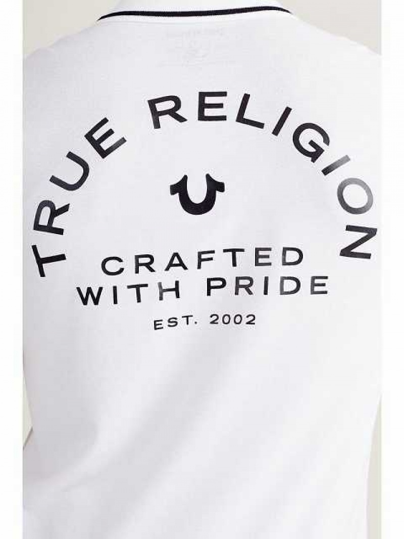 True Religion Logo Polotröja Herr Vita | NAS128930